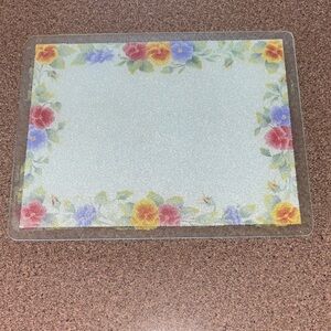 Corelle summer blush Glass Cutting Board